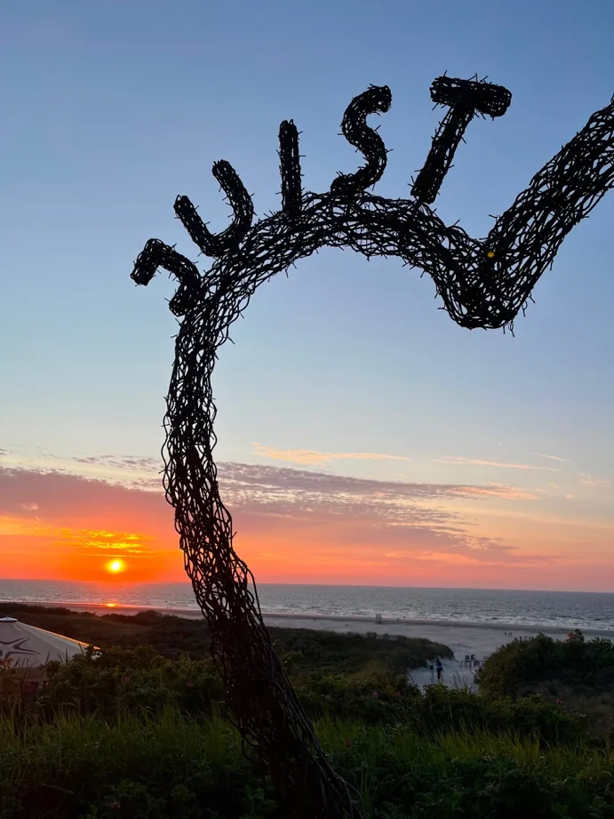 Sonnenuntergang am Strand von Juist