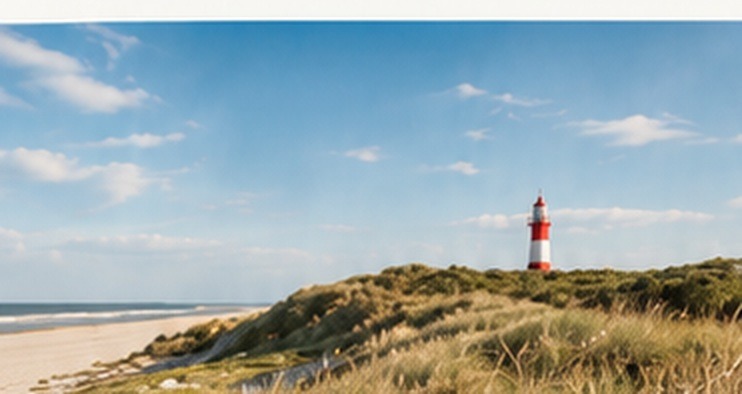 Dünen und Leuchtturm auf Juist